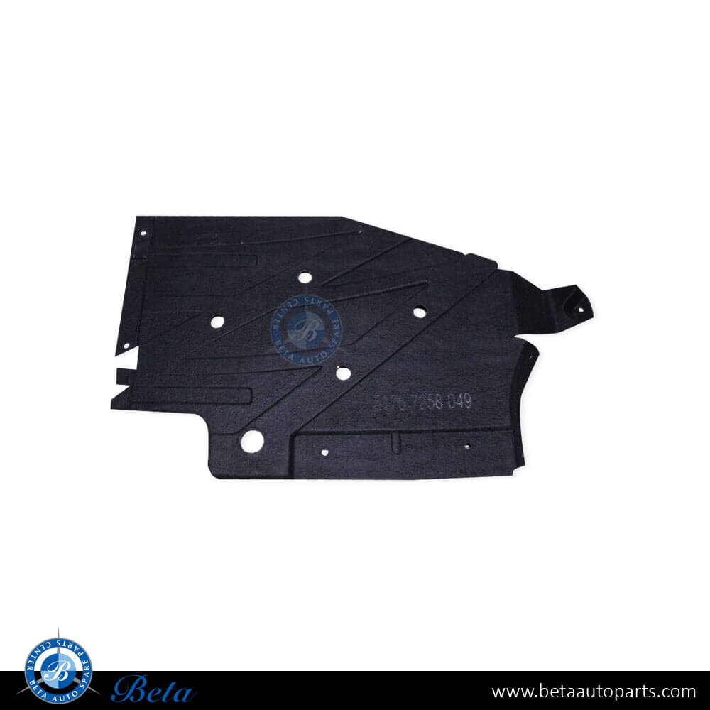 Right Side Coating Under Cover Small for BMW 3-4 Series F30/F34/F32/F36 2012-2020 models, Part Number 51757258050 Right Side Coating Under Cover Small for BMW 3-4 Series F30/F34/F32/F36 2012-2020 models, Part Number 51757258050